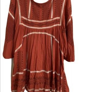 Free People tunic burnt orange Large